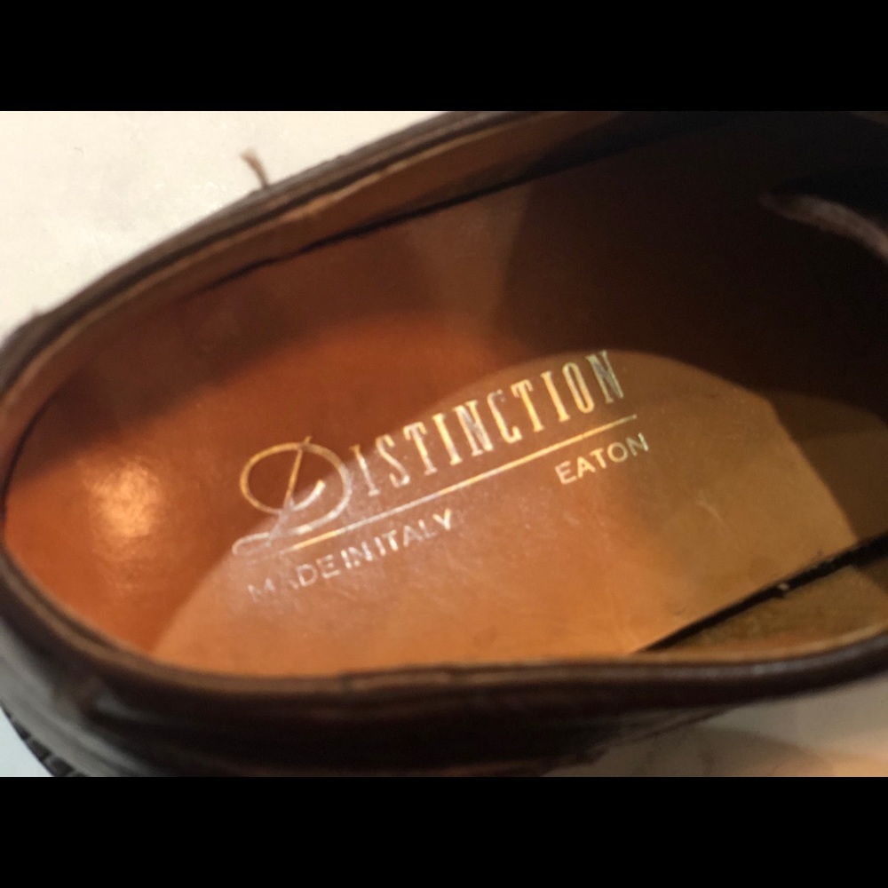 Vintage dress shoes M 7 W 8.5 REAL LEATHER - Picture 4 of 5